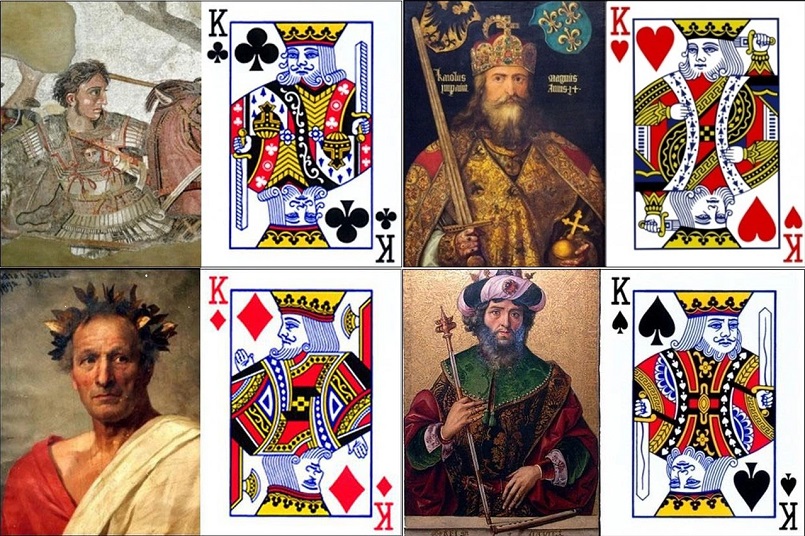 Hình ảnh các vị vua trên lá bài K